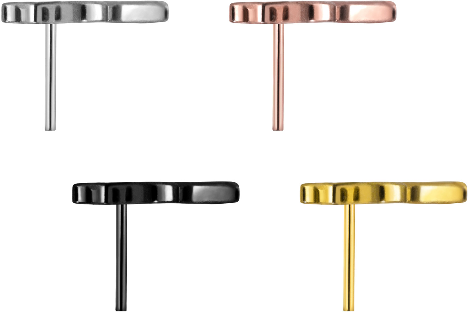 Titan-Piercing-Aufsatz Mit Push Pin – Kristallblume Für Ohr, Tragus, Conch & Helix, 3,5/4,5 Mm
